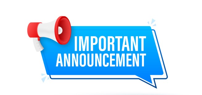 Important Announcement