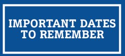 Important Dates To Remember 2